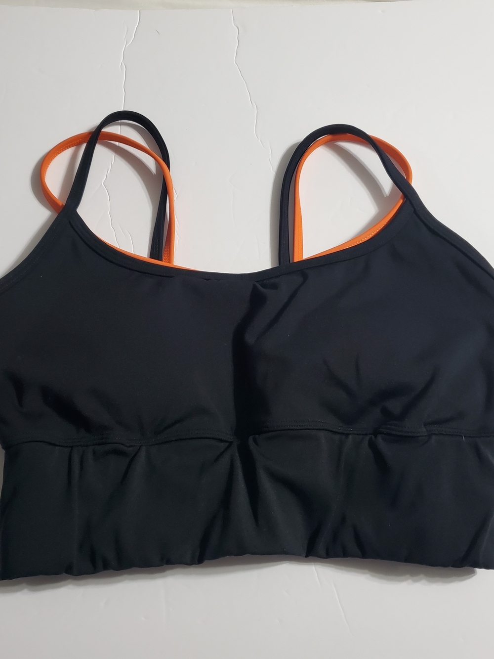 lululemon athletica Black Sports Bralette with Orange Straps